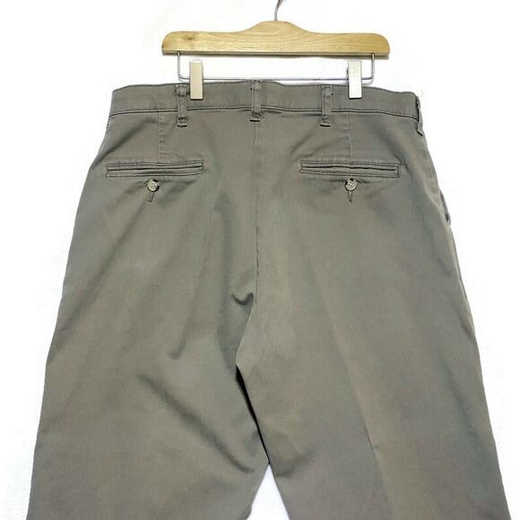 Lee Custom Fit Slacks Pants Men's Size 34x30 Greenish Brown - Picture 4 of 7